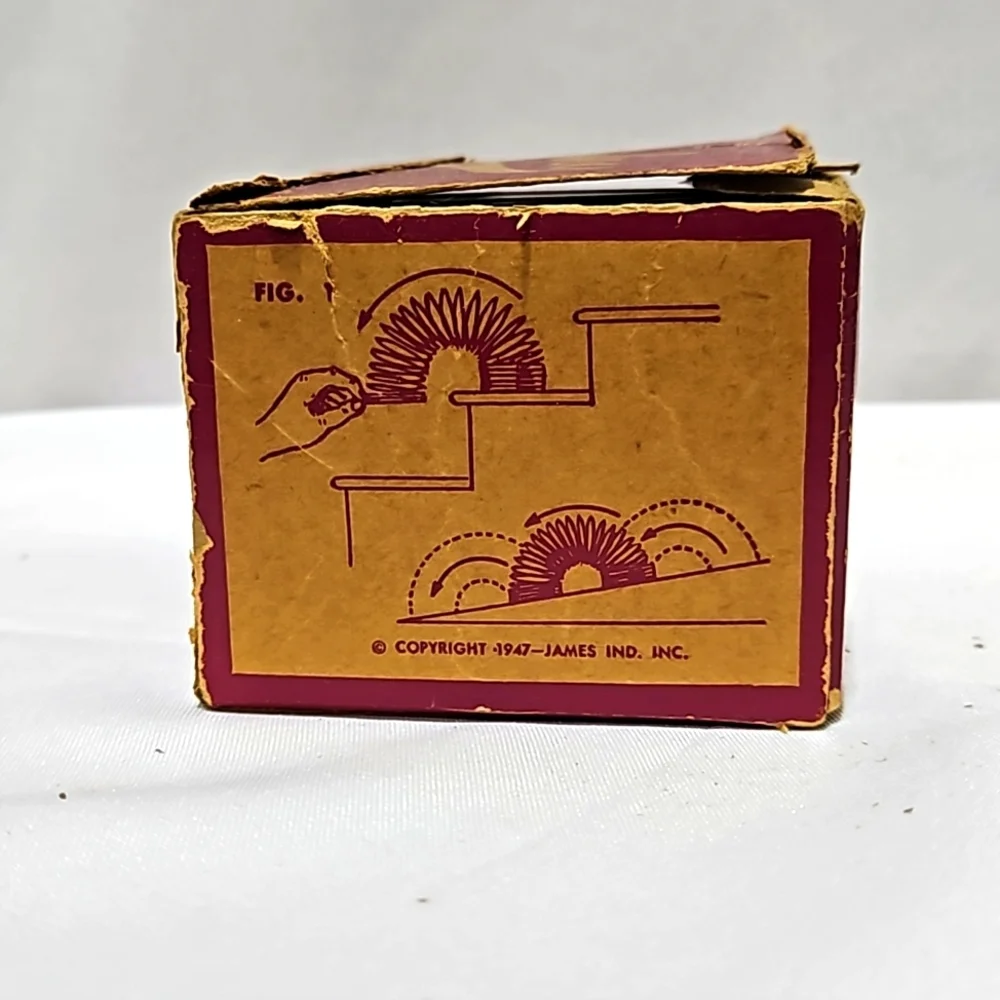 Vintage, Original, 1947, Metal, Slinky, Original Box, Collectible, Toy, Coil